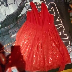 Girls dress size 14 red